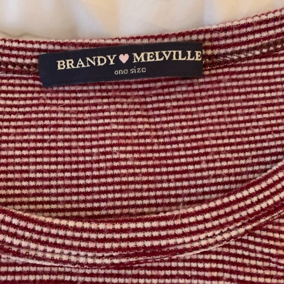 Brandy Melville red striped shirt - Picture 3 of 4